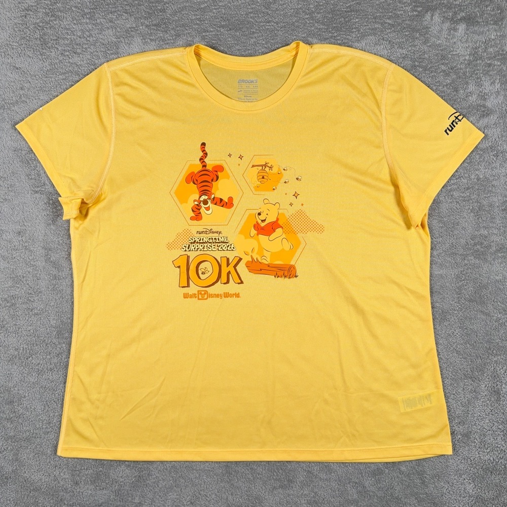 Brooks Shirt Womens XXL Run Disney Pooh Tigger 2026 Springtime Surprise 10K Tee